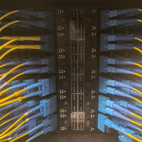 Miloinstalls ran and terminated fiber connecting t