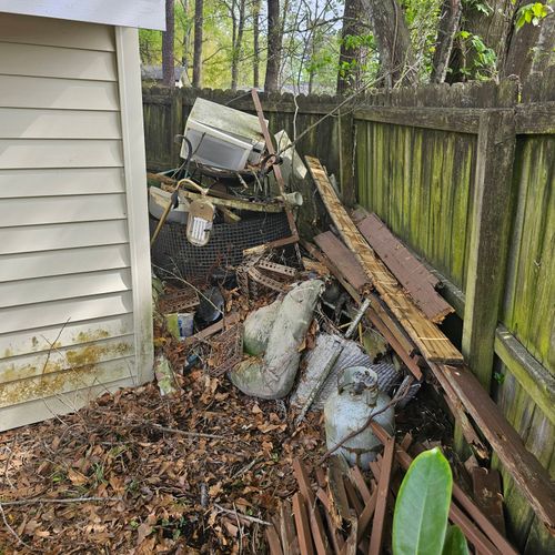 Construction Debris Removal Leftover from Property