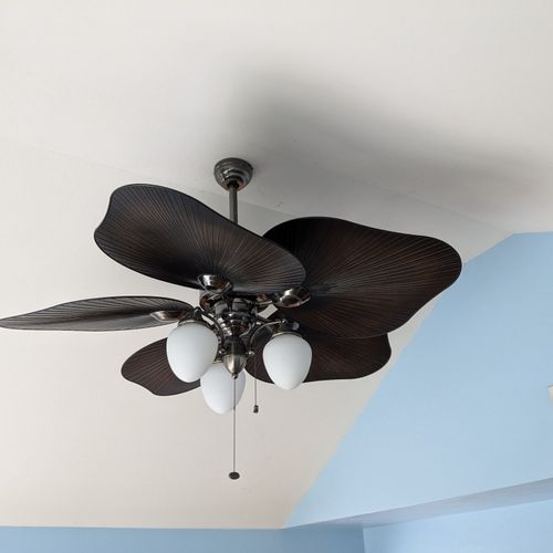 I recently had a ceiling fan installed by Nick. He