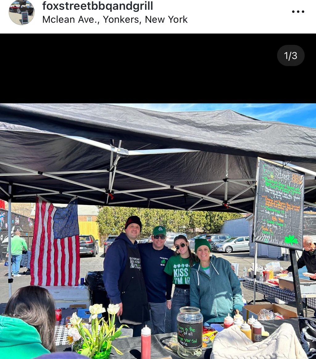 Some of our crew at a catering job on St Patrick’s