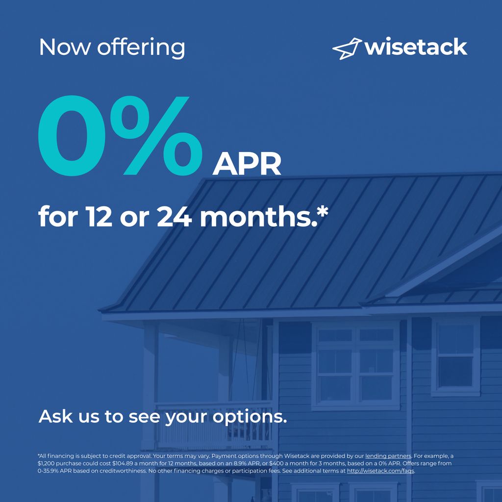 Financing with as low as 0% APR