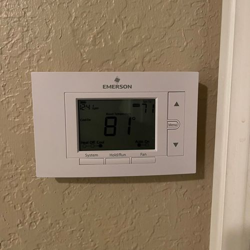 New thermostat installed 