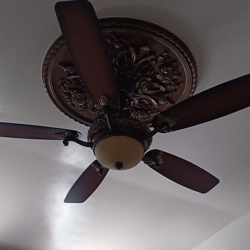 Very nice guy, came on time, hung the ceiling fan 