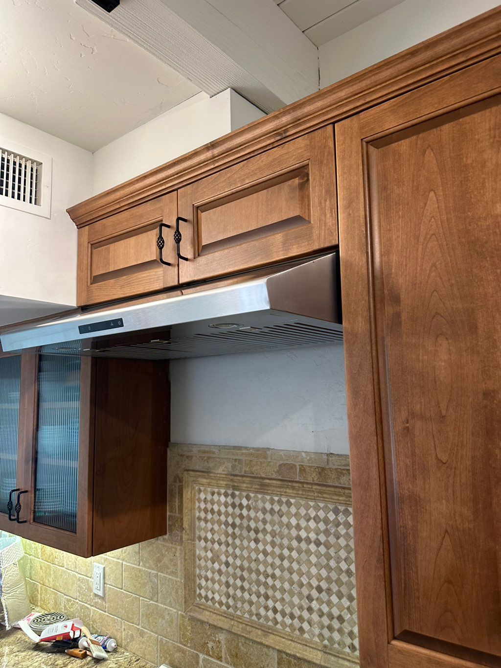 Installation of new kitchen hood 