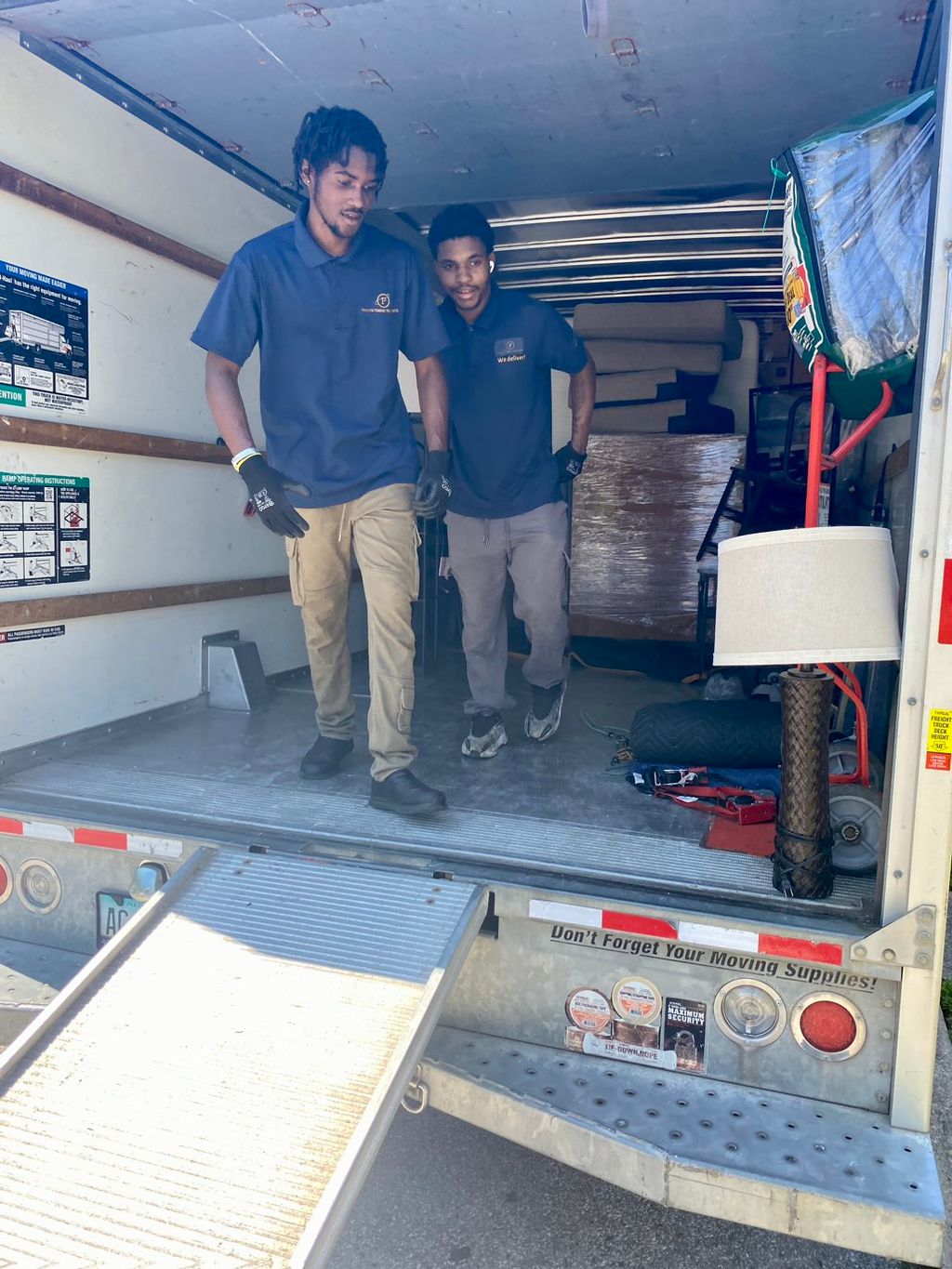 Loading a truck during a move