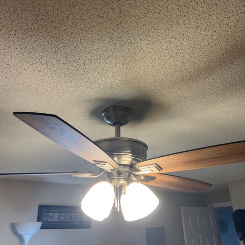 Andrii did a great job installing our ceiling fan.