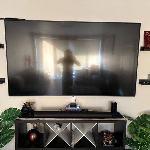 "I recently hired Roman to mount my 87 inch TV. He