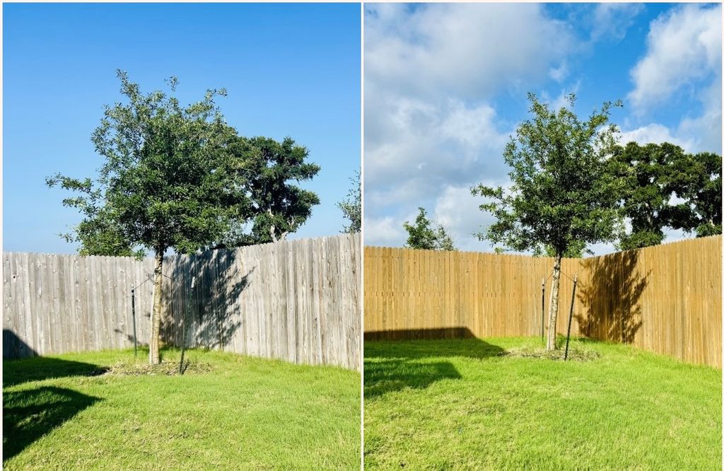 Before & After - Fence Staining