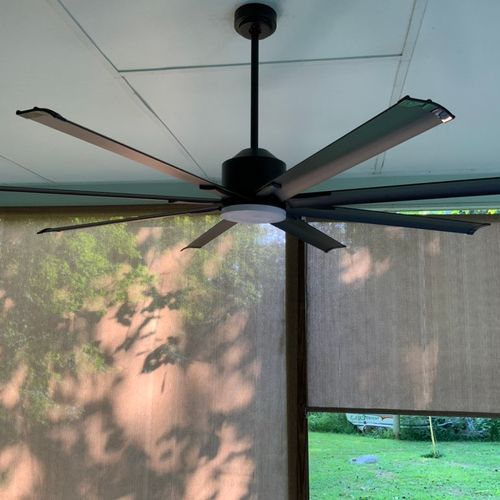 We needed a new ceiling fan with light installed o