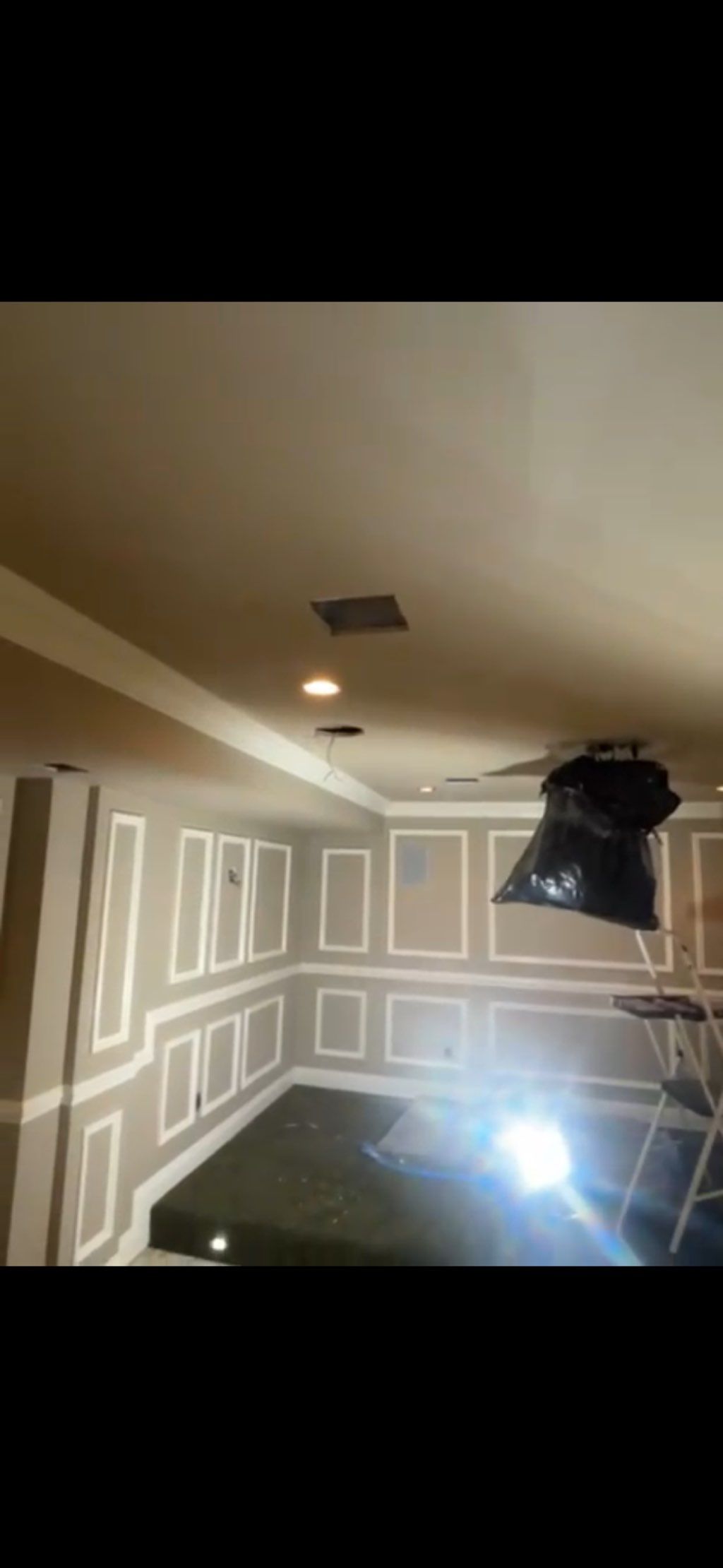 AFTER: Home cinema interior painting. 