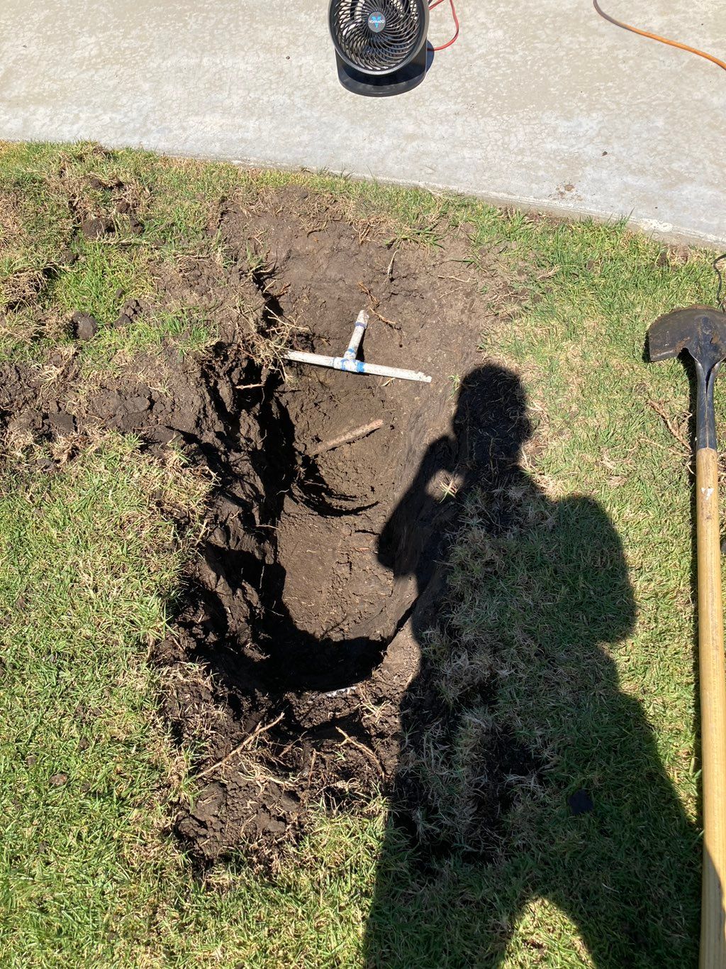 Exposing main water line for reroute