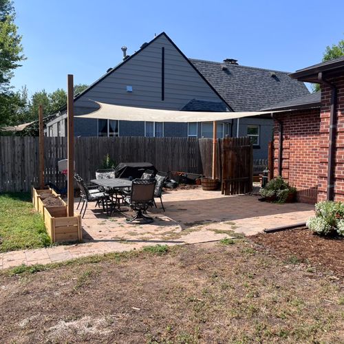 We had a small project to install a patio shade in