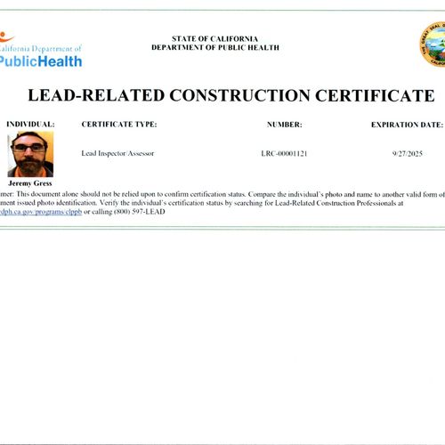 Lead accreditation