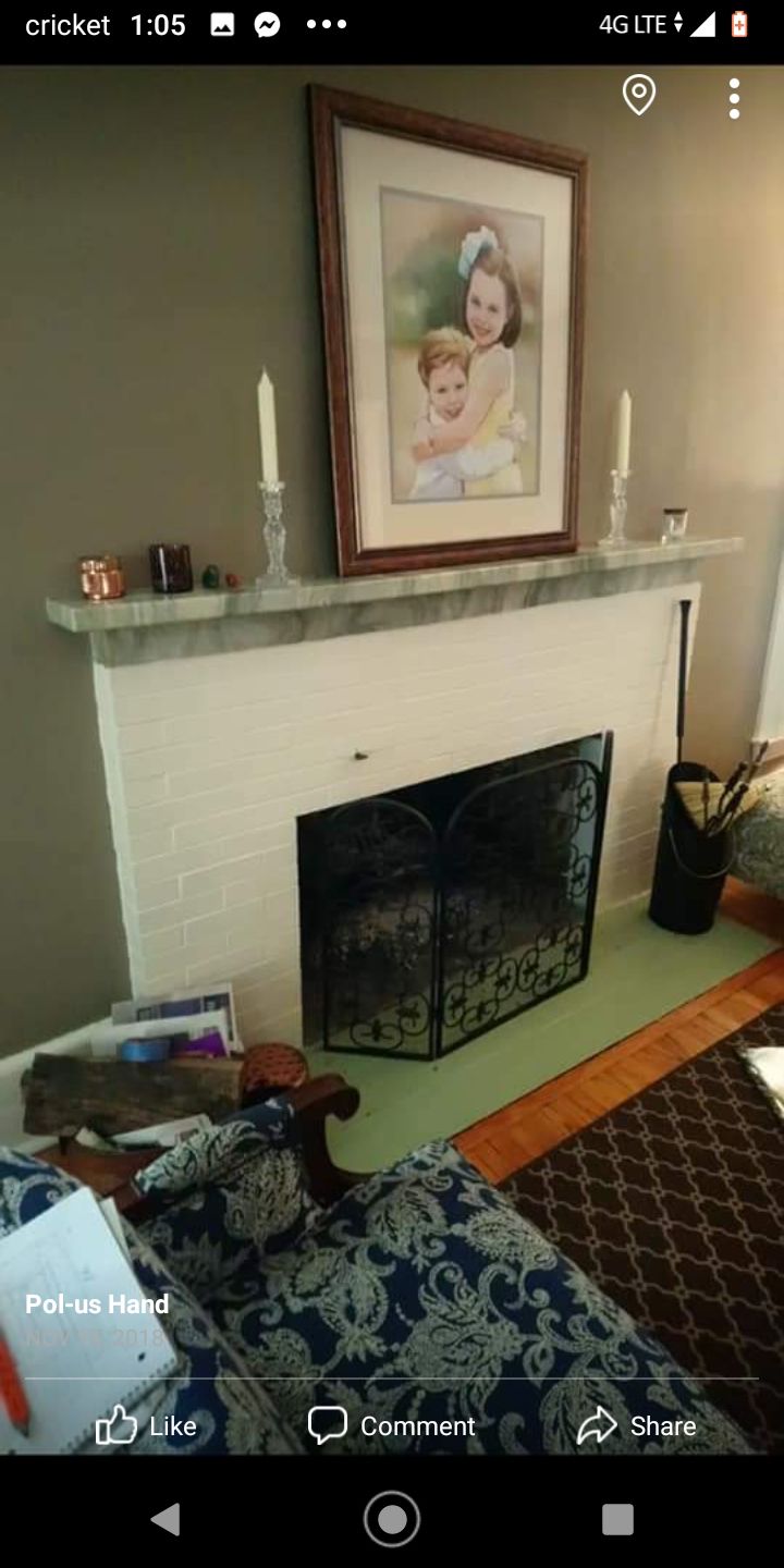 this is what the fireplace looked like before