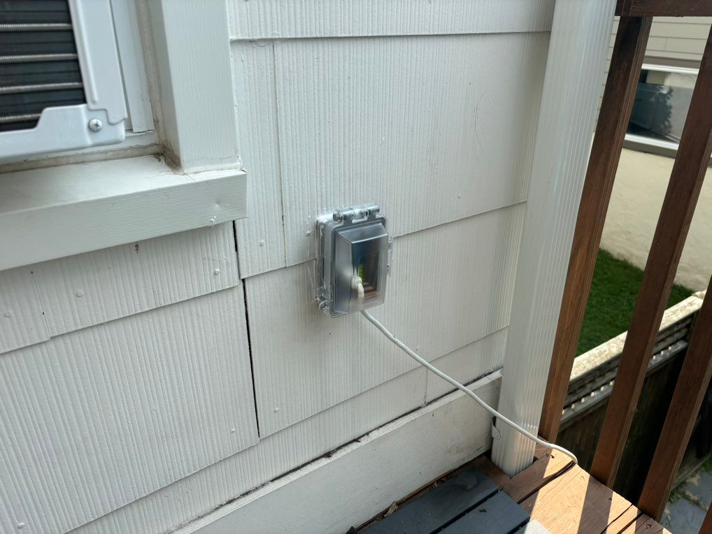 Replaced four outdoor outlets with GFCI and in-use