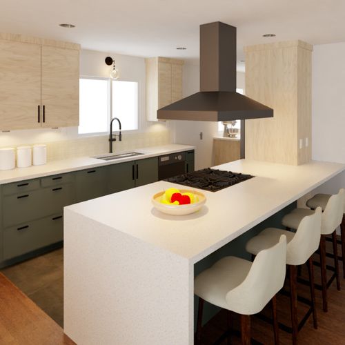 Render for Midcentury Modern Kitchen