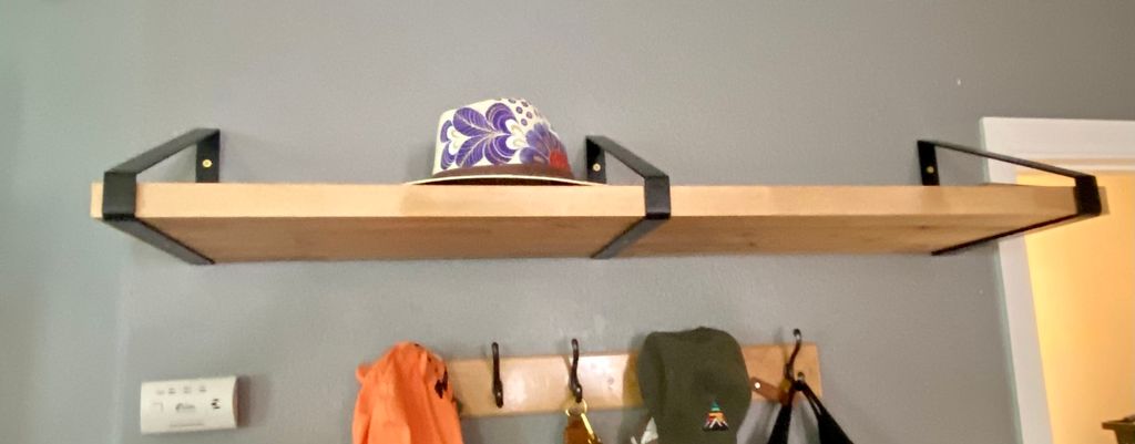 Custom shelving and coat rack 