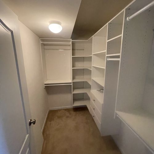 Closet and Shelving System Installation