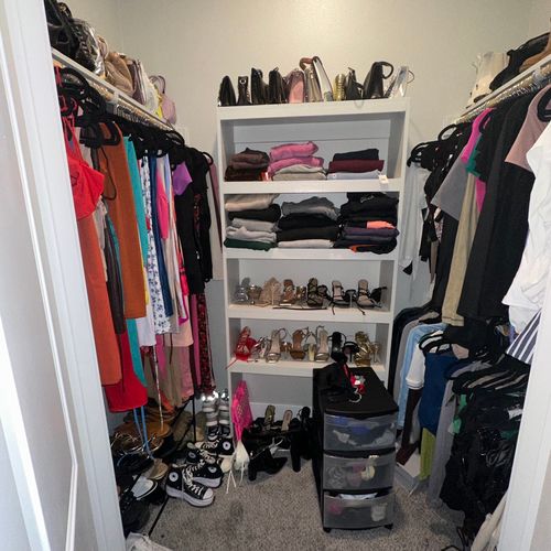 She did an amazing job organizing my closet after 