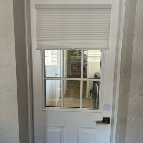 Privacy Blinds Installed On Door