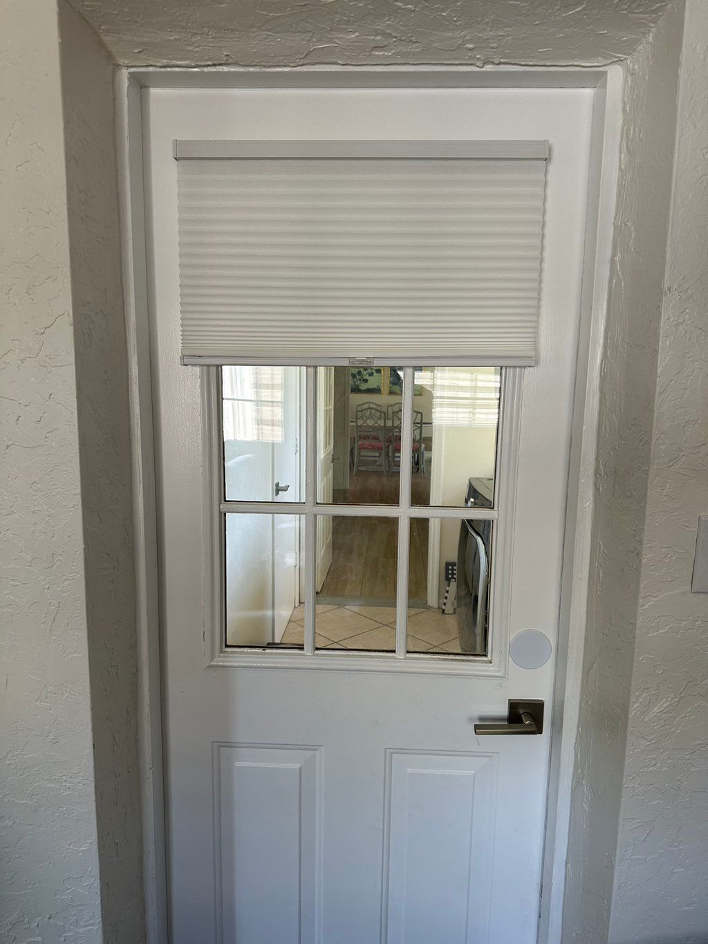 Privacy Blinds Installed On Door