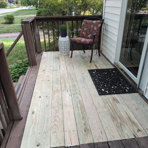 I was able to get my porch deck repaired in a quic