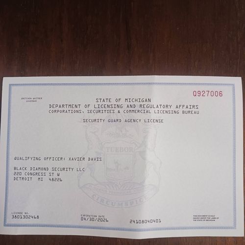 Security License 