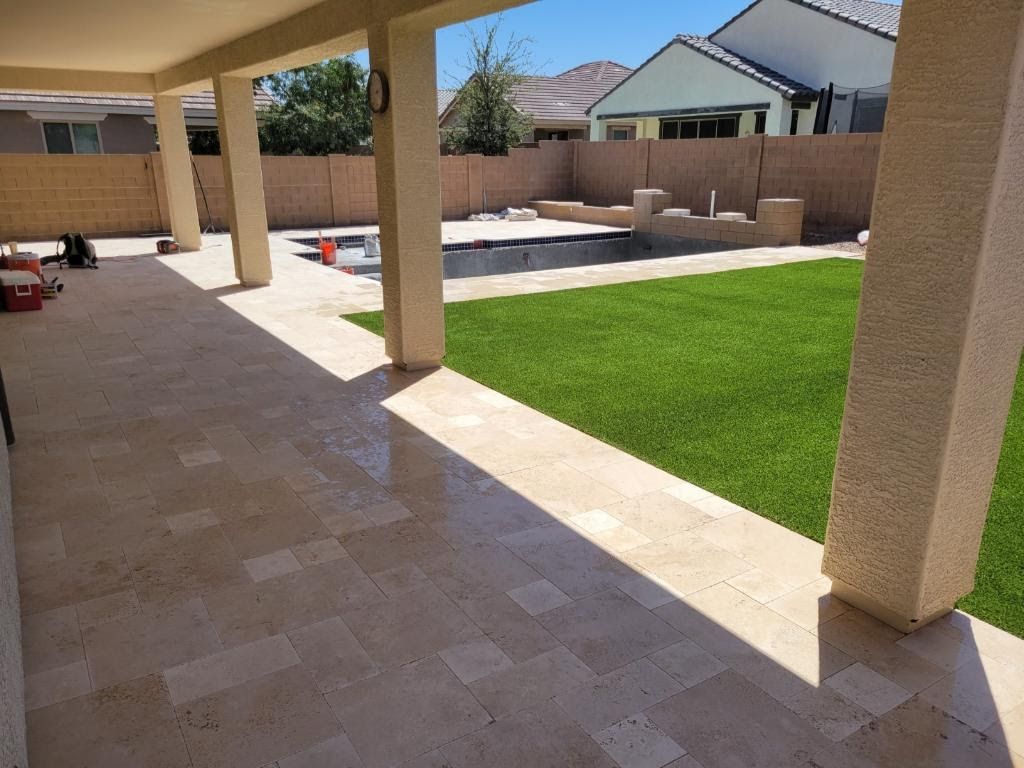 After 1 - Beautiful Turf and Travertine