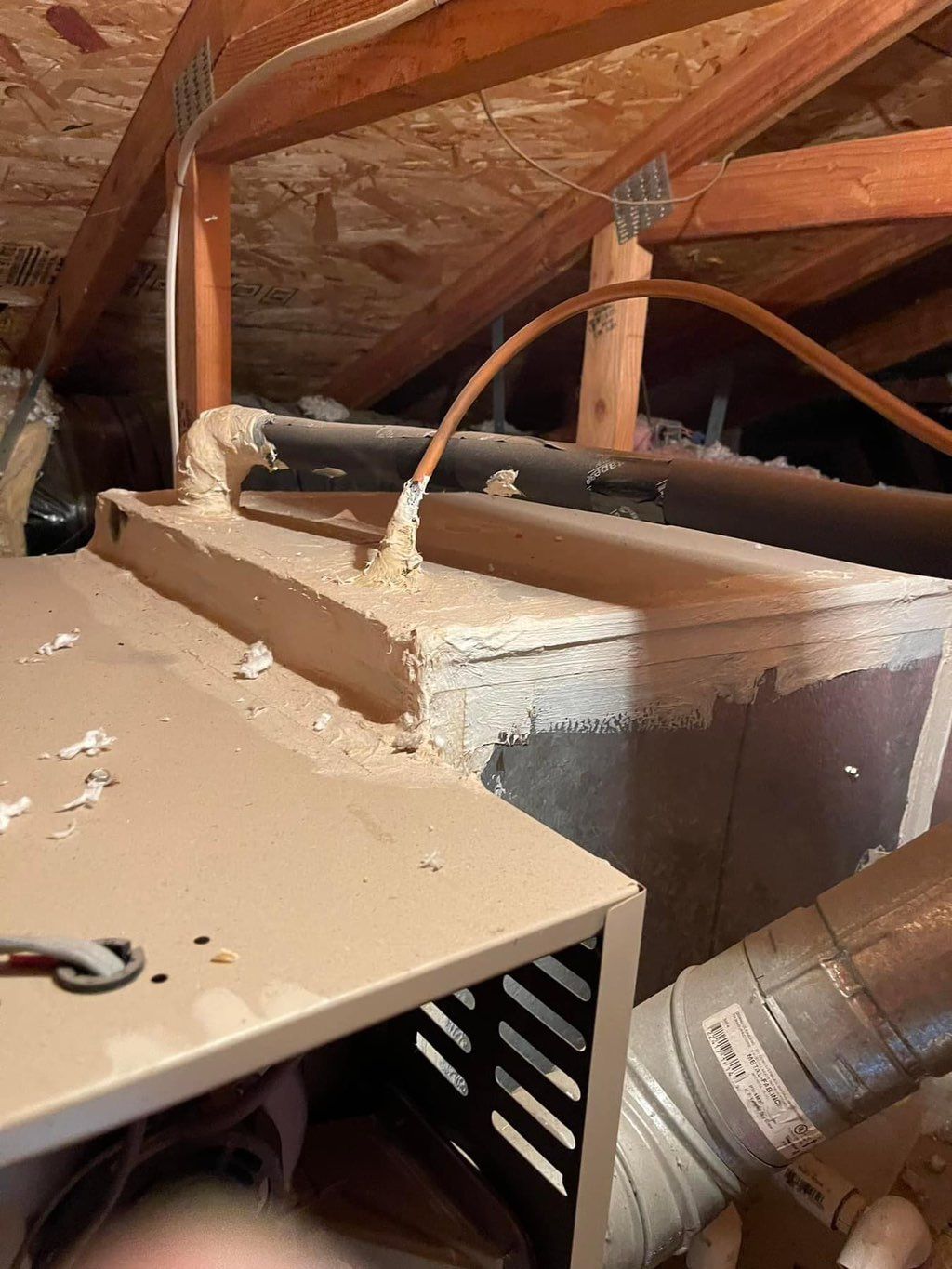 AC unit in attic repair 