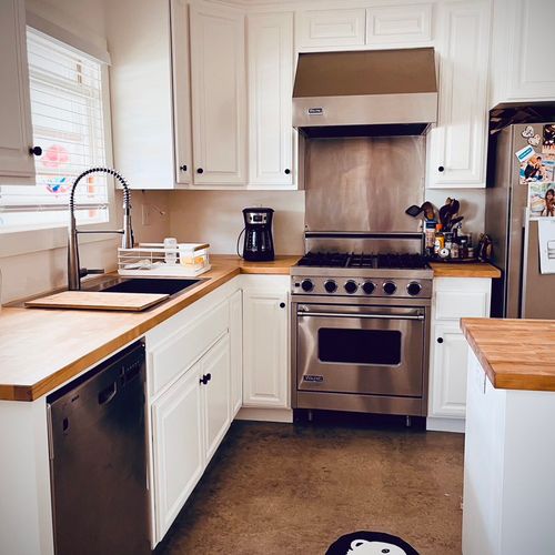 Butcher block counter install