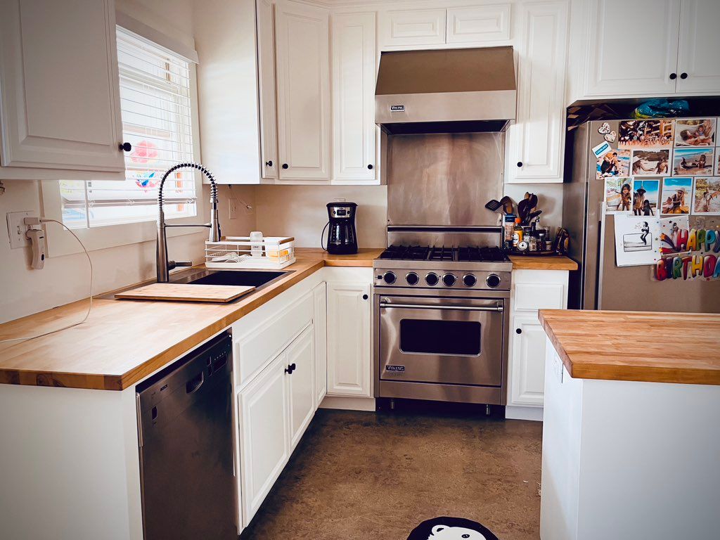 Butcher block counter install