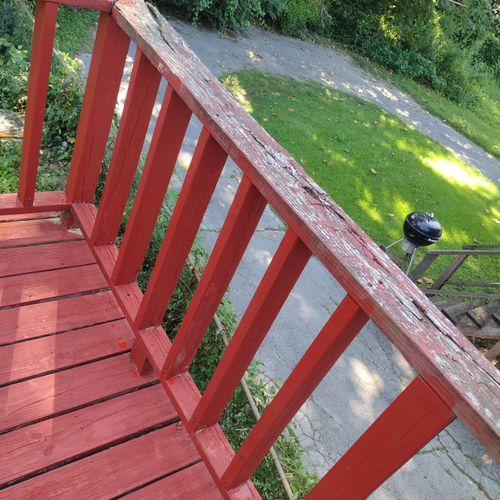 wood repair handrail 