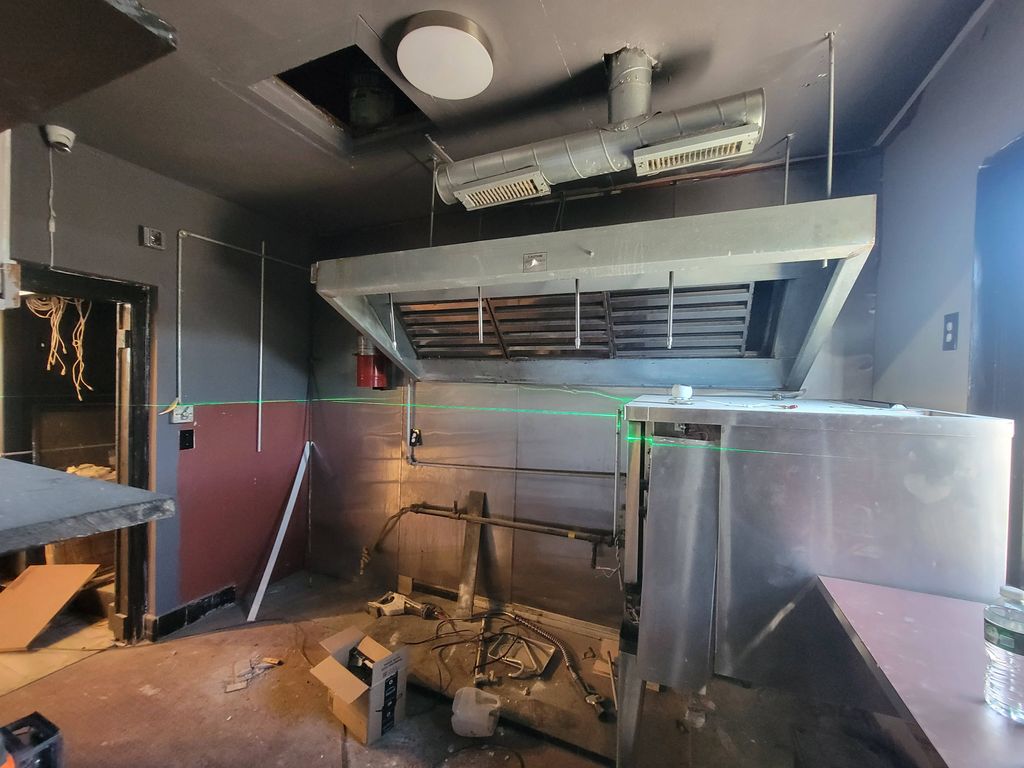Preparation for outlets in restaurant kitchen