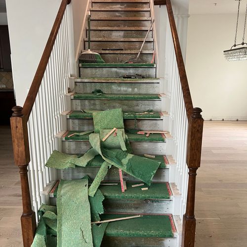 Before | Stairs Carpet Removal 