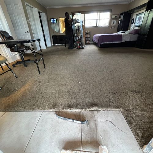 Before | Master Bedroom Carpet Removal