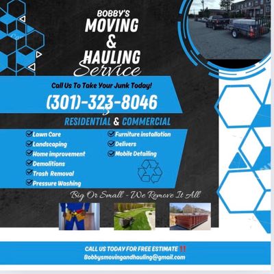 Avatar for Bobby’s moving hauling and trash removal L.L.C