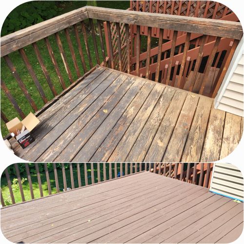 complete wash, sand and solid stain