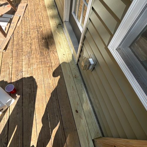 Perfect craftsmanship in replacing rotten deck boa