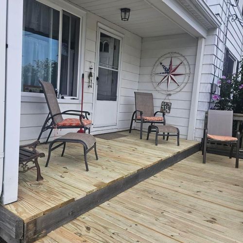 Had deck replaced along with concrete and other sm