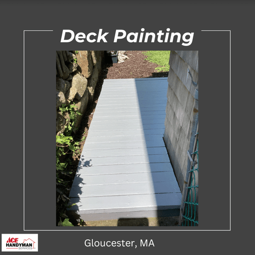 This small deck needed to be repainted in Gloucest