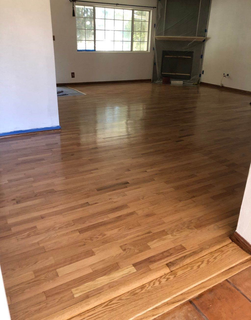 Sanding and refinishing project in Glendale, Calif