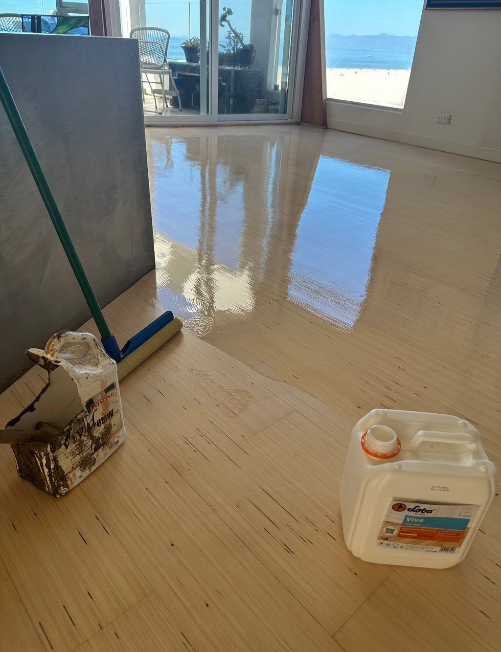 Floor coating in Marina Del Rey, California. 