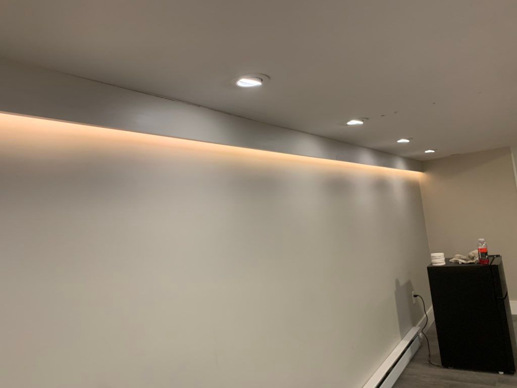 Basement lighting remodel