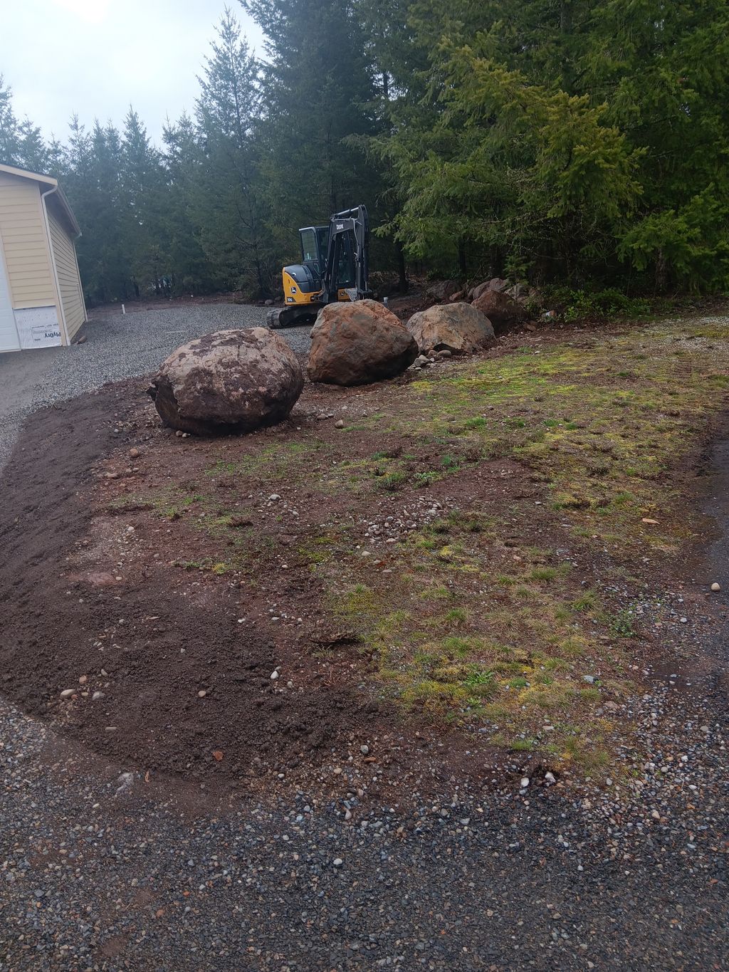 Leveled and cleared land for a shop build