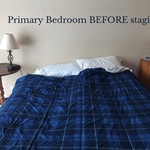 Primary bedroom before staging consultation