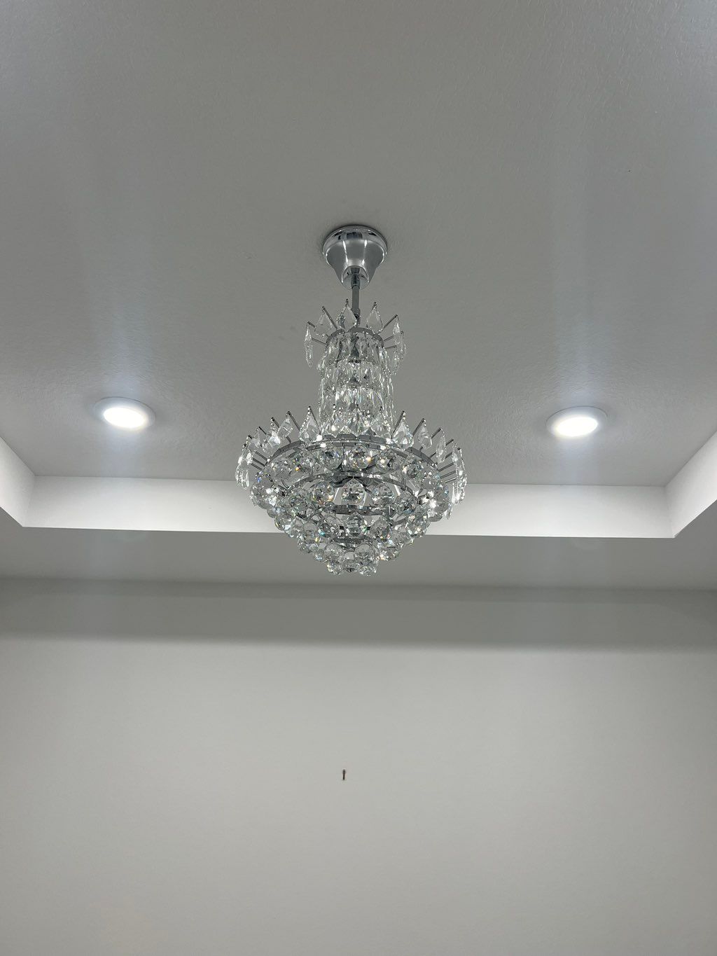 Chandelier installation 