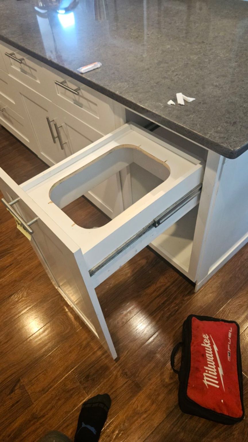 He fixed the sliding trash drawer in my rental pro