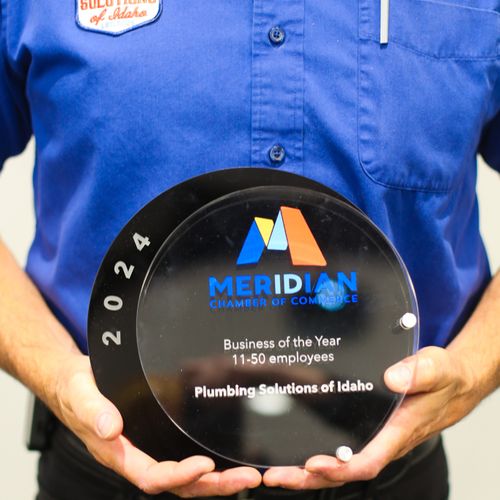 Proud moment as Plumbing Solutions of Idaho wins B