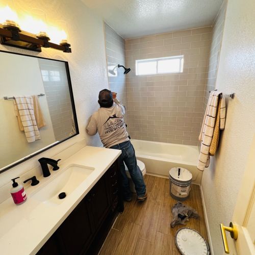 "I am extremely pleased with the bathroom remodel 