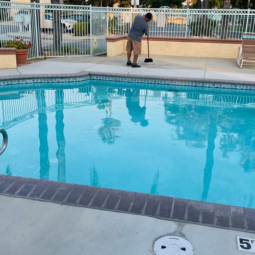 We also clean pool areas NOT pools 